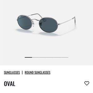 Ray ban oval sunglasses 3547 silver green